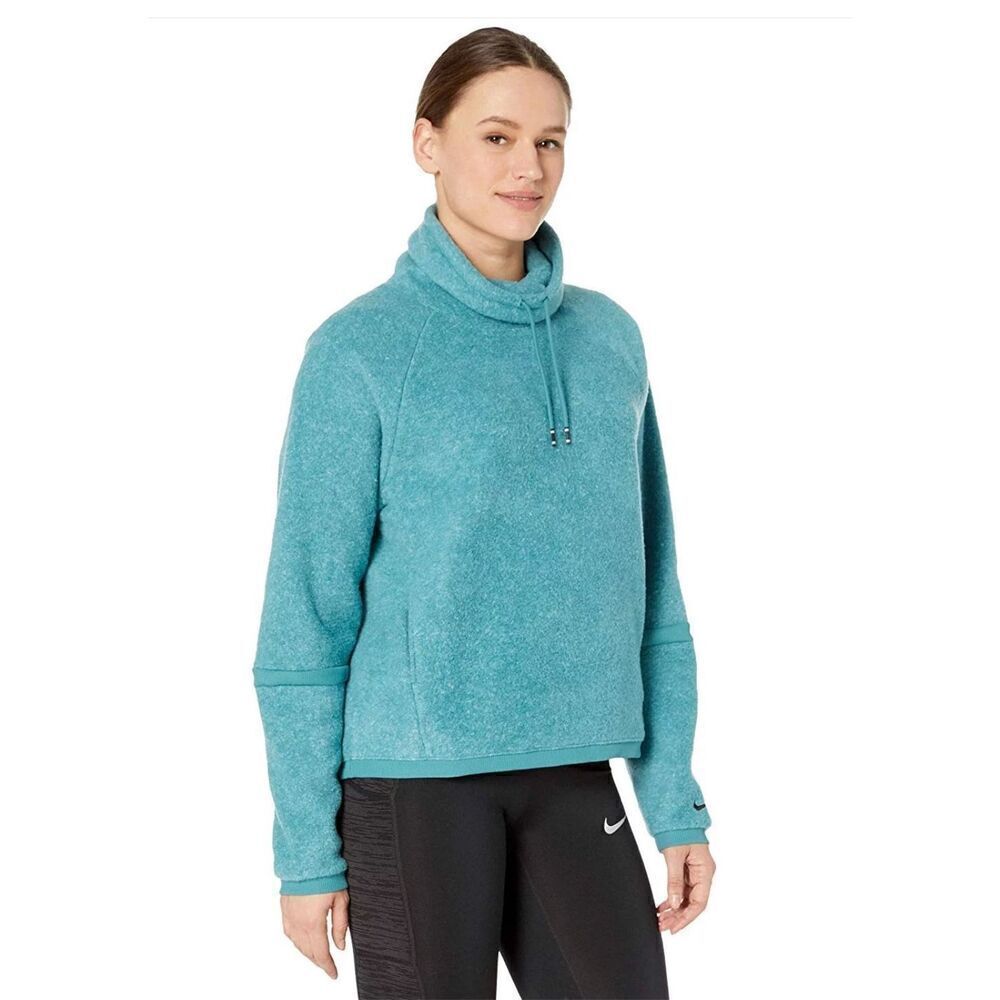 NIKE Womens Teal Long Sleeve Turtle Neck Sweater Size: XS